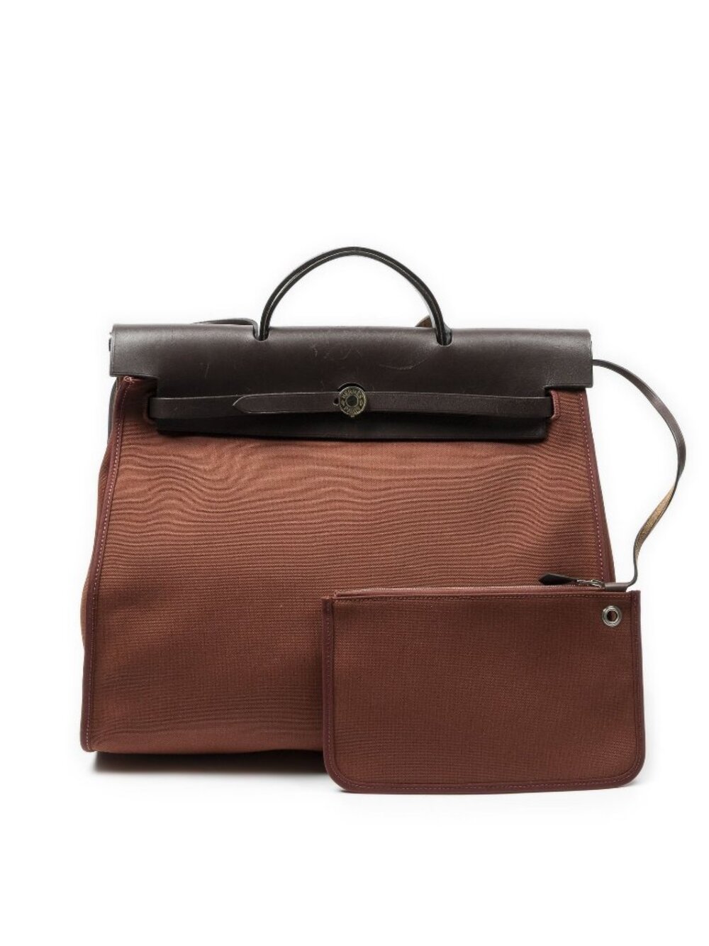 Hermes Herbag Zip Rouge H Toile Officier Handbag
